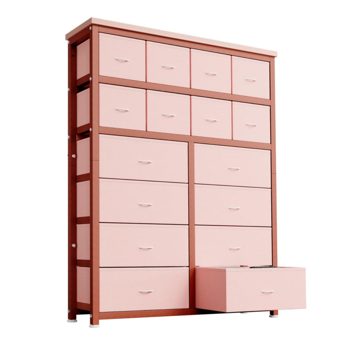 GARVEE Kommode Mit 16 Stoffschubladen, Stoffkommode für Schlafzimmer, Sideboard Mit Stoffschubladen,  Schubladenschrank für KüChe BüRo Flur, Wohnzimmer, Flur, Kinderzimmer