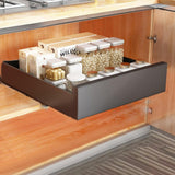 Garvee Ausziehbarer Schrankorganizer Carbonstahl 35cm Breit Selbstklebend Für Küche & Bad Stabil Geräuscharm - 