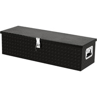 Garvee Alu-Werkzeugkasten für Pick-Up – 99×33×24 cm, Diamantblech-Oberfläche, abschließbar mit Hydraulik-Dämpfern (Schwarz)