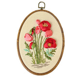 Garvee Stickerei Starter Kit Für Anfänger 3D Blumenmuster DIY Kit Mit Sticktuch, Mustern, Reifen, Fäden, Nadel, One, Bunt - Wie gezeigt