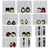 Garvee 12er Set Silikonformen Für Ohrringe Oval & Sechseckig Epoxidharz Vielseitig Für Damen & Mädchen Schmuckherstellung