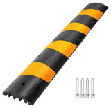 Garvee Geschwindigkeitsbegrenzer aus rutschfestem Thermoplast zum Schutz von Kabeln auf Parkplätzen, 183 cm, Schwarz und Gelb, Schwarz/Gelb - Schwarz/Gelb