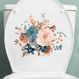 Garvee Badezimmer Aufkleber Blumen Motiv Selbstklebend Wasserdicht Ablösbar PVC 30x30 cm Toilettensitz Dekoration