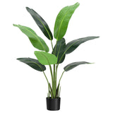 Garvee Künstlicher Paradiesvogel-Palmenbaum 4 ft, Verstellbare Blätter, Langlebiges Seidenmaterial, Büro & Wohnzimmer, Grün - Gr眉n