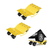 Garvee Schwerlast Rad-Dolly Set (2er-Set) – 4000 lbs (1814 kg) Tragkraft, 360° Lenkrollen mit Feststeller, für Auto, LKW & Motorrad (Gelb) - Gelb