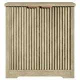 Garvee Sideboard mit 2 geriffelten Türen & verstellbarem Regal, moderner Aufbewahrungsschrank, Esche - Esche