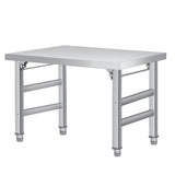 Garvee 36" X 24" Edelstahl Klapptisch Mit Verstellbarem Unterregal Für Küche, Werkstatt, Garage, 36" Größe, Edelstahl