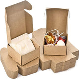 Garvee 50 Papierboxen Quadratisch 7,5x7,5x3 cm Stark Wiederverwendbar Karton Schmuck & Kerzen Verpackung Hochzeit & Party