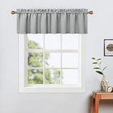 GARVEE Verdunkelungs-Volants 1er-Set, Thermo-Fenstervolants 132 x 38 cm, Blickdicht & Wärmeisolierend für Wohnzimmer, Küche & Schlafzimmer, Hellgrau - Hellgrau