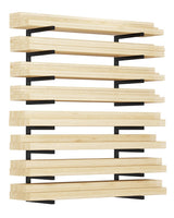 Garvee Stahl-Holzregal, 4 Ebenen, 726 kg belastbar, Wandmontage, Schwarz, für Werkstatt und Garage