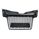 Garvee RS-Kühlergrill im Wabendesign für Audi TT/TTS MK2 2007–2014, glänzend Schwarz, ABS, passgenau