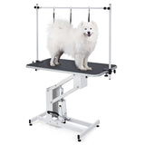 Garvee Haustierpflegetisch Höhenverstellbar Robuster Hundepflegetisch Mit Überkopfarm Schlinge Für Hunde Katzen 110x60cm Schwarz