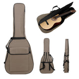 Garvee Gitarrentasche 106 cm, Wasserdicht, Baumwolle, Rucksack, Für Akustik & E-Gitarre, Braun - Braun