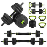 Garvee 4-in-1 Verstellbares Hantelset 66LBS - Dumbbell, Barbell, Kettlebell, Push-up - ABS Material, Rutschfest, Stoßdämpfend - Home Gym Fitness