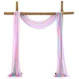 Garvee Hochzeitsbogen Drapierung Stoff Tüll Kontrastfarbe Outdoor Hintergrund 2FTx18FT Wiederverwendbar Wassersprühbar Vielseitig