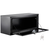 GARVEE Pickup Werkzeugkasten aus Stahl, 60 x 35 x 40 cm LKW Aufbewahrungsbox mit Wetterfestem Design und Schnellzugriff, Abschließbare Transportbox für Truck, Anhänger und Fahrzeuge, Schwarz