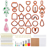 Garvee 142-Teiliges Polymer Clay Cutter Set Mit 24 Formen Kunststoff Vielseitig Präzise Für Ohrringherstellung Und Bastelprojekte