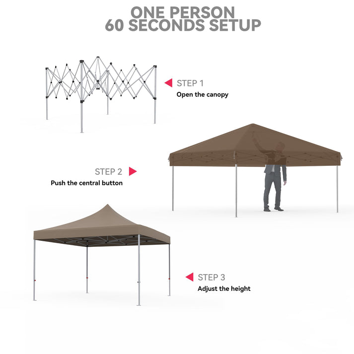 GARVEE Outdoor Canopy mit 4 abnehmbaren Seitenwänden und Fenstern