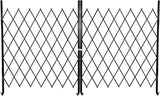 Garvee Doppelt Faltbares Sicherheitstor 61"x122" Stahl Mit 360° Rollen Für Innenhöfe Und Garagen Robust Und Flexibel - Schwarz