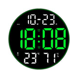 Garvee Digital Wanduhr Mit Großem Bildschirm, Einstellbare Helligkeit, Fernbedienung Für Wohnzimmer, Temperaturanzeige, Elektronischer Wecker - Wie gezeigt