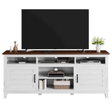 Garvee TV-Schrank, 180 cm, Fernbedienung, Kippschutz, Belüftung, Für den Wohnbereich, Weiß - Weiß