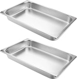 Garvee GN-Behälter-Set aus Edelstahl 201, GN 1/1 + GN 1/2, stapelbare Gastronormbehälter für Küche, Catering, Chafing Dish und Buffet