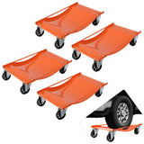 Garvee Schwerlast Auto Radroller 4er Set, Schwarz – Bis zu 2.500 lbs Pro Dolly, mit Breiter Stahlaufnahme für Einfaches Bewegen von Autos - Orange