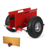 Garvee verstellbarer Plattenwagen bis 272 kg, Trockenbauplatten-Transportwagen aus legiertem Stahl mit 25,4 cm-Luftreifen, Schutzmatten und robuster Konstruktion, Rot - Rot