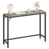 Garvee Grau Konsole Tisch Schmales Sofa Tisch Industrieller Stil 39.4" Lx9.1"x31.4" H MDF & Metall Stabil Vielseitig Wohnzimmer & Flur - grau