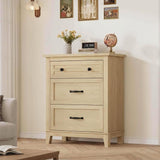 Garvee Kommode, 88 × 48 × 19,6 cm, 88 × 48 × 19,6 cm, Kippschutz, Naturholz - Naturholz
