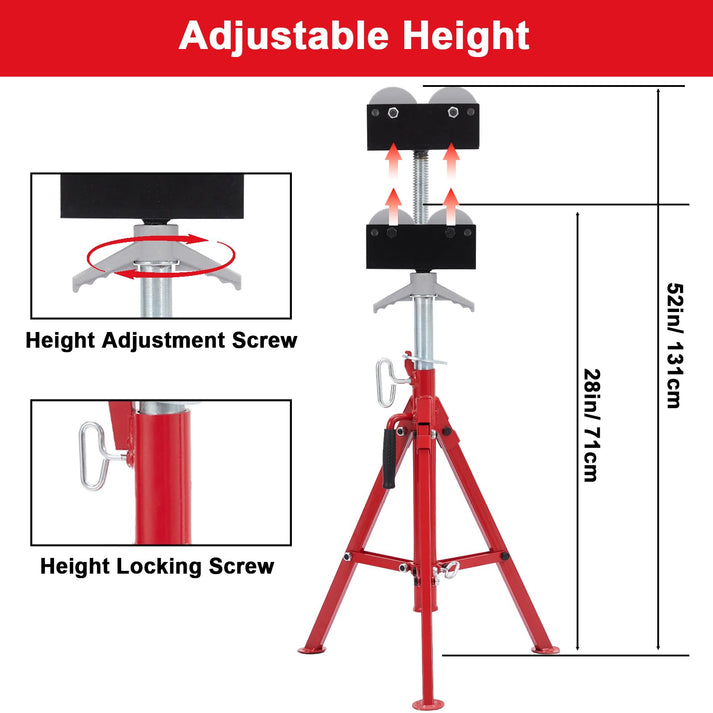 Höhenverstellung von 71 bis 132 cm für verschiedene Arbeitshöhen