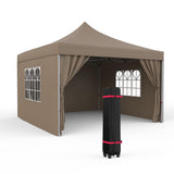 GARVEE 3x3 m Pop-Up Pavillon mit 4 Seitenwänden, Wasserdicht, UV-Schutz, Robustes Stahlgestell, Tragbarer Faltpavillon für Gartenpartys, Events und Outdoor-Aktivitäten