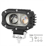 Garvee LED Arbeitsscheinwerfer 10,2 cm Quadratische Lichtleiste für Auto Traktor LKW SUV Boot Schwarz