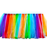 Garvee Tüll-Tischrock 80 x 91,5 cm Für Party, Babyparty, Hochzeit - Hochwertiger Polyester Tüll, Flauschig, Wiederverwendbar