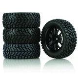 Garvee 4 Stück 75mm RC Offroad Reifen 12mm Hex Moyeux Schaum Inserts Gummi Kunststofffelgen Für 1/14 1/16 Wltoys Geländewagen