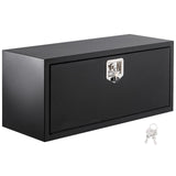 Garvee Pickup Werkzeugkasten aus Stahl, 60 x 35 x 40 cm LKW Aufbewahrungsbox mit Wetterfestem Design und Schnellzugriff, Abschließbare Transportbox für Truck, Anhänger und Fahrzeuge, Schwarz - Schwarz
