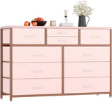 Garvee Kommode mit 10 Schubladen, für Schlafzimmer und Wohnzimmer, Rosa - Rosa
