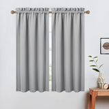 GARVEE Verdunkelungs-Volants 2er-Set, Thermo-Fenstervolants 66 x 114 cm, Blickdicht & Wärmeisolierend für Wohnzimmer, Küche & Schlafzimmer, Hellgrau - Hellgrau