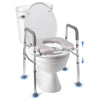 Garvee Toilettensitzerhöhung mit Griffen, Verdickter und Erhöhter Toilettensitz, Höhenverstellbar, Belastbar bis 158 kg, Toilettensitzerhöhung für Senioren und Behinderte Geeignet, Universell