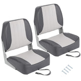 Garvee Bootssitze 2er-Set Klappbar, Ergonomisch, Robust, Für Angel- & Bassboote - Hellgrau