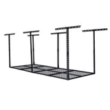 Garvee Schwerlast Deckenregal für Garage 272 kg Tragkraft Verstellbar Stahl Pulverbeschichtet Schwarz für Garage 243,8 × 91,4 cm