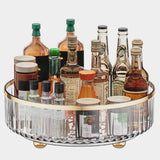 Garvee Drehbares Gewürzregal 27 cm Transparent Küchen Organizer Rund, Multifunktional, Platzsparend