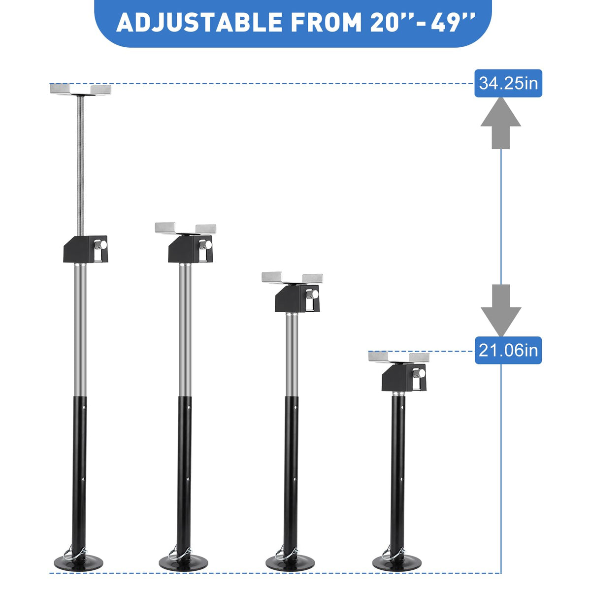 Höhenverstellbare RV Slide-Out Stützen 54 bis 87 cm