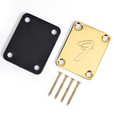 Garvee Electric Guitar Neck Plates Vintage-Style Gitarrenschutz Schrauben Gold Für Gitarren Bässe Bühnenauftritte - Gold
