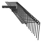 GARVEE Rasentraktor Heuharke 122 cm, Heurechen mit 21 Harkenzinken, Rasenrechen zum Ziehen für ATV-Rasenmäher & Traktoren, Hochleistungs-Vertikutierer für Laub & Unrat, Schwarz - Schwarz