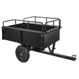 Garvee Kippanhänger bis 340 kg mit Hand- und Fußentriegelung, Stahl-Anhänger mit Universalkupplung für Rasentraktor, ATV und UTV