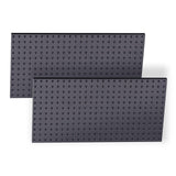 Garvee Metall-Lochwand Panels 2 Stück 12x24" Stahl Pulverbeschichtet für Werkstatt Büro Küche Schwarz - Schwarz