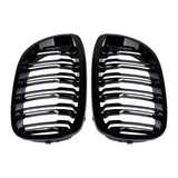Garvee Doppelte Kühlergrill für Luxusfahrzeug Serie 3 E46 Coupé 2002-2004, ABS Material, Sportliches Design, Schwarz, 2 Türen