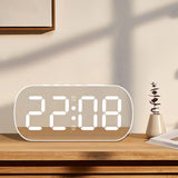 Garvee LED Digitalwecker mit Doppelalarm und Spiegel – Eleganter Wecker für Schlafzimmer mit multifunktionalem Design