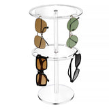 Garvee Sonnenbrillen Organizer Acryl 360° Drehbar Doppelstock Klar Displayständer Für Tisch Schmuck Und Brillen